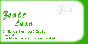 zsolt loso business card